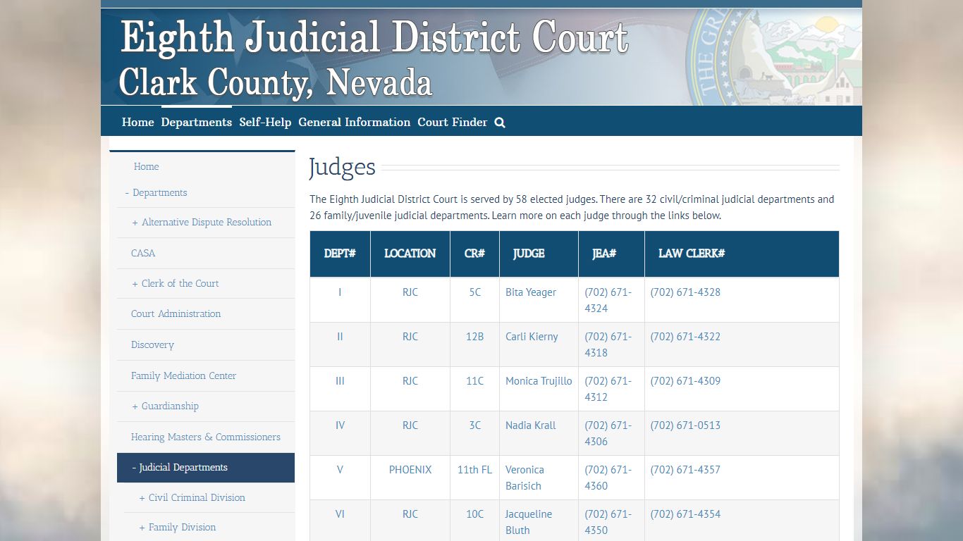 Judicial – Eighth Judicial District Court