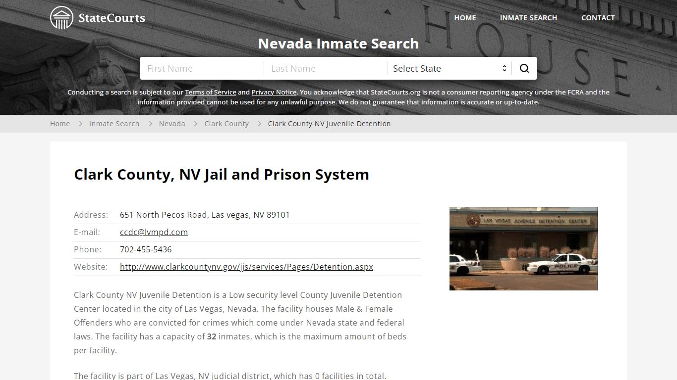 Clark County, NV Jail and Prison System - State Courts